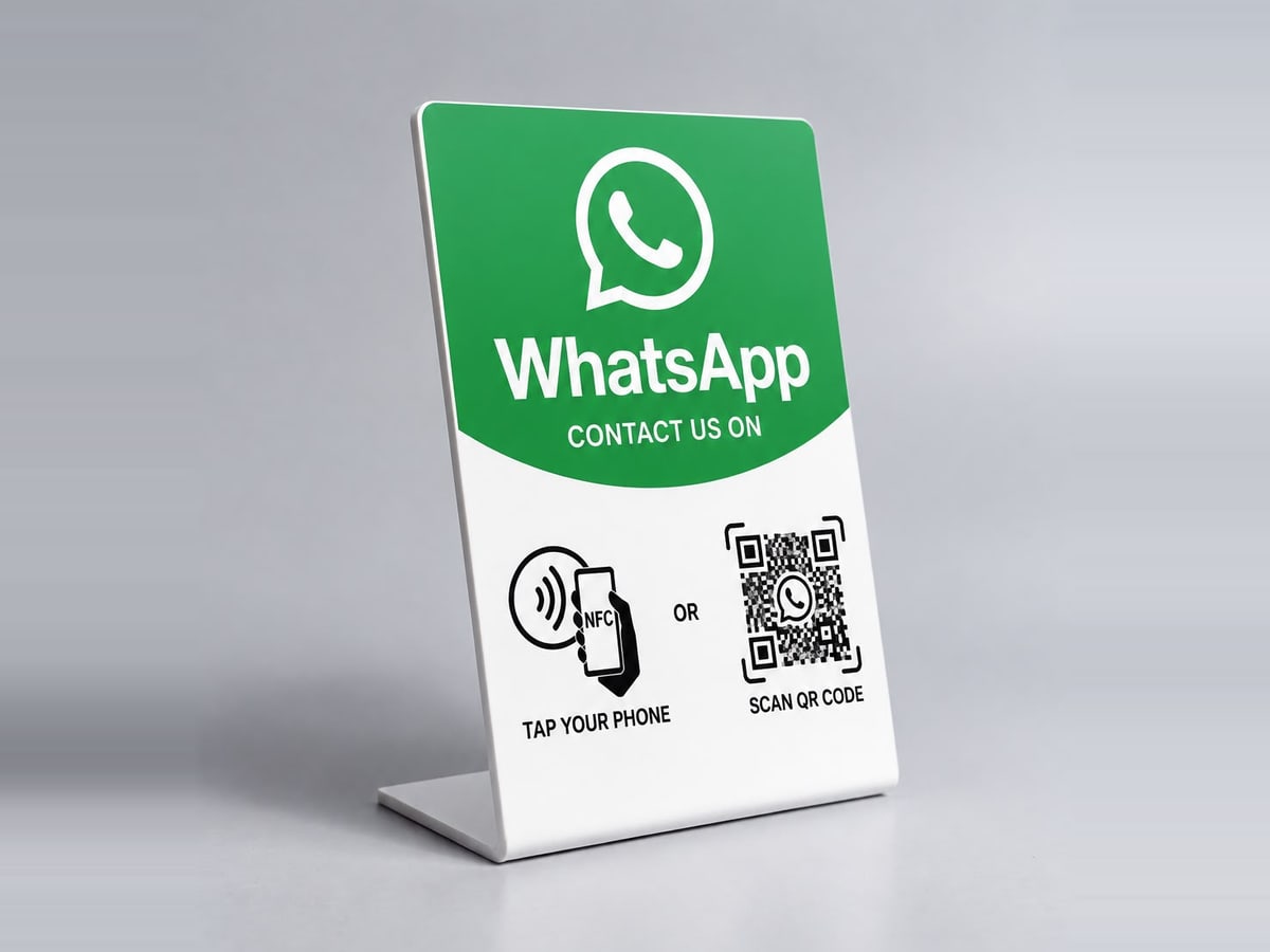 Letrero NFC WhatsApp