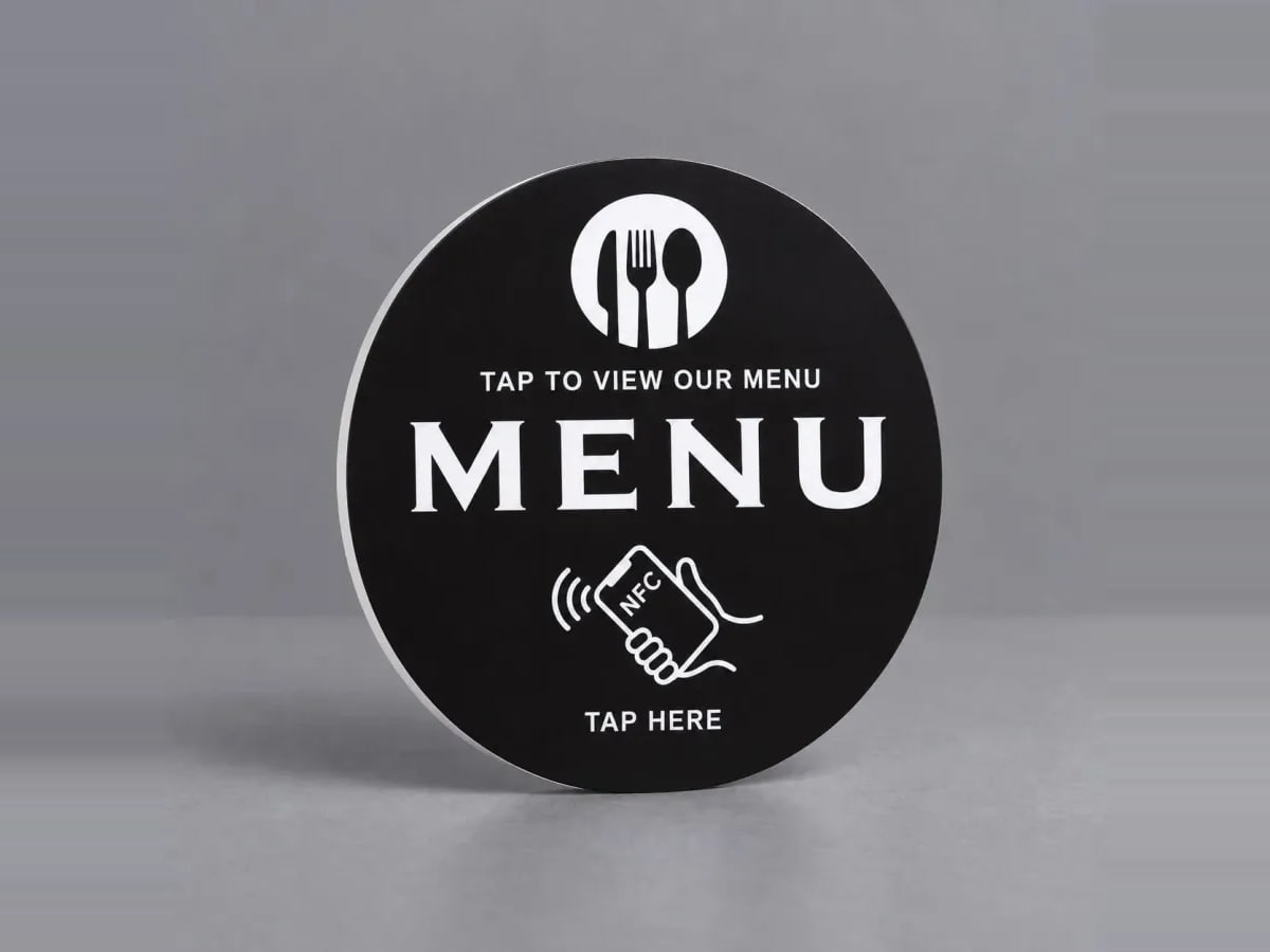 Menú digital NFC redondo