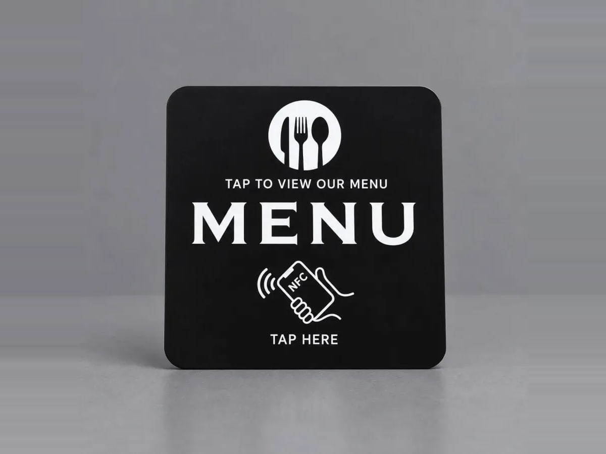 Menú digital NFC cuadrado
