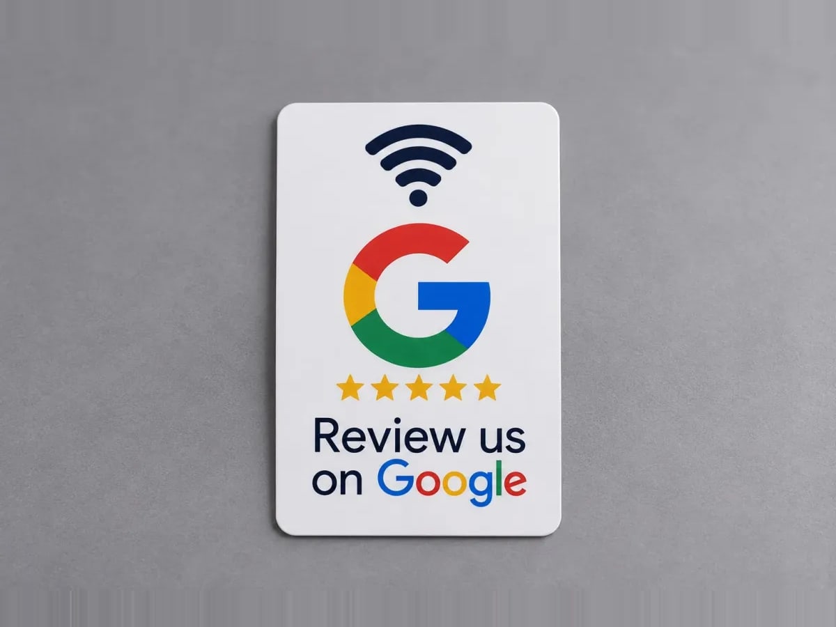 Tarjeta NFC de reseñas Google